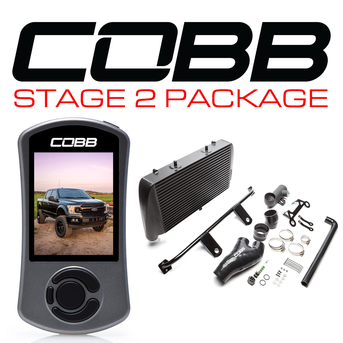 Cobb 2020 Ford F-150 Ecoboost 3.5L Stage 2 Power Package - Black (NO INTAKE)