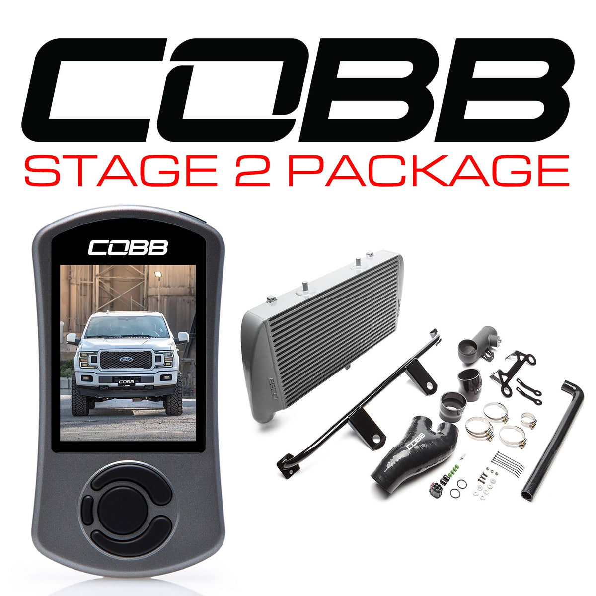 Cobb 18-20 Ford F-150 2.7L Stage 2 Power Package - Silver (NO INTAKE)