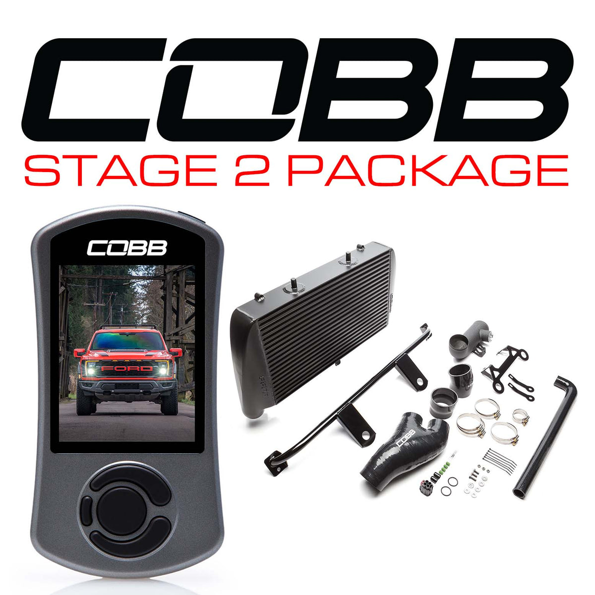 Cobb 21-22 Ford F-150 Raptor Stage 2 Power Package - Black