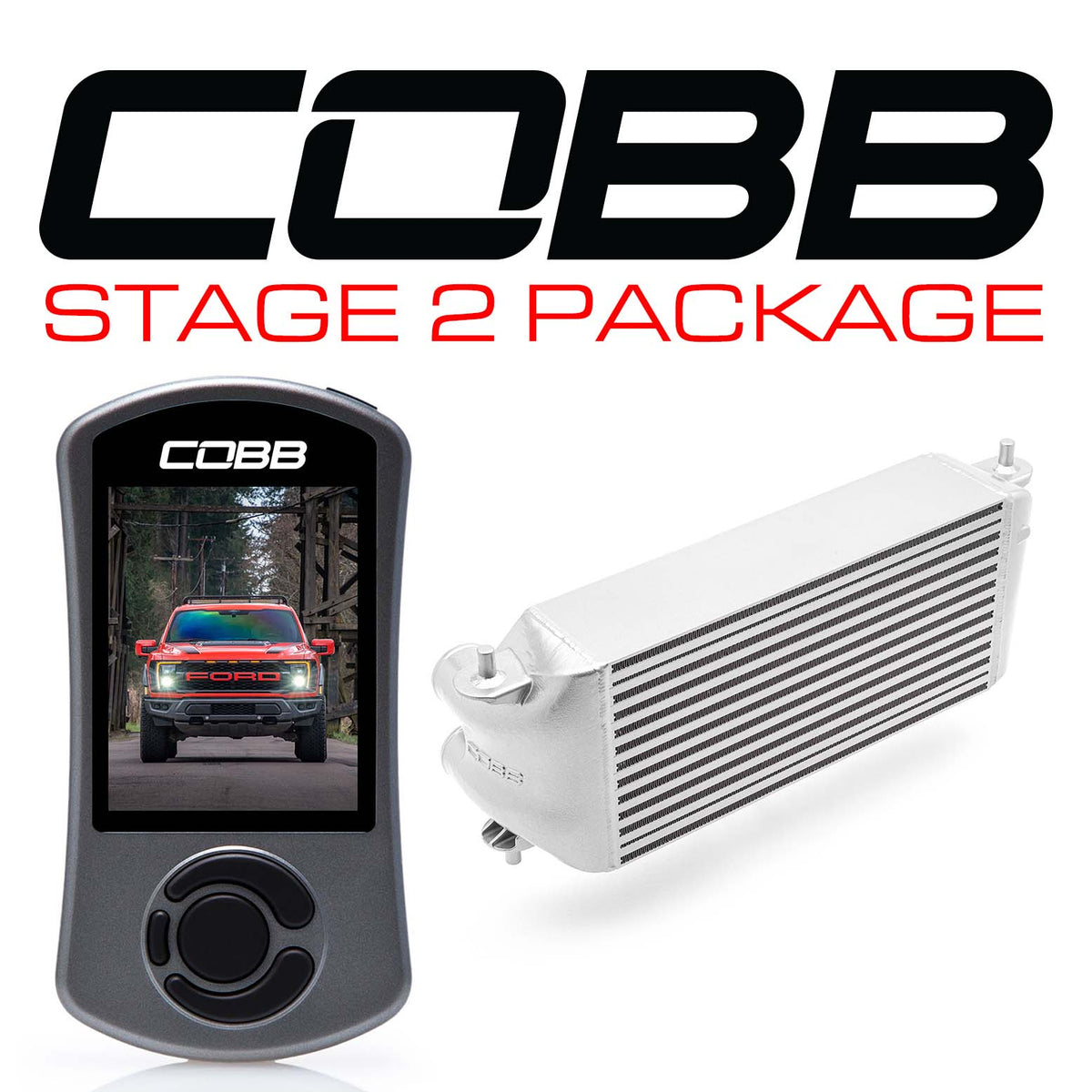 Cobb 21-22 Ford F-150 Raptor Stg 2 Power Pkg - Silver