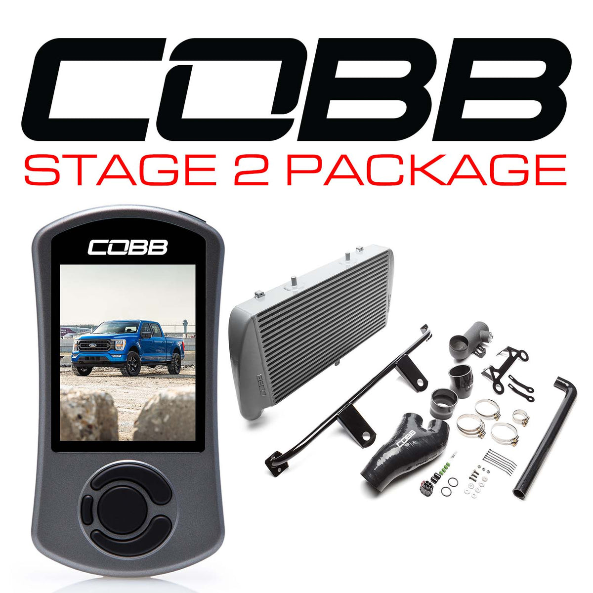Cobb 21-22 Ford F-150 3.5L Tremor Stage 2 Power Package - Silver