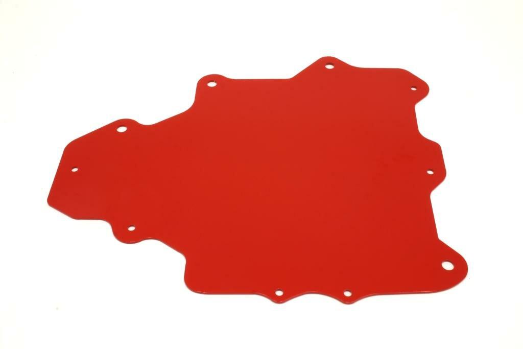 BMR FP003R Red A/C Delete Panel, Aluminum 4th Gen F-Body 1993 - 2002 Chevrolet Camaro, Pontiac Firebird