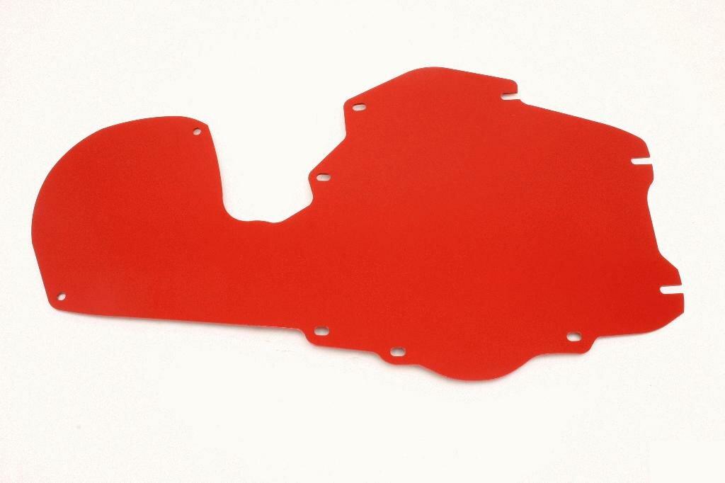 BMR FP004R Red A/C Delete Panel, Aluminum A-Body 1968 - 1972 Buick, Chevy, Oldsmobile, Pontiac