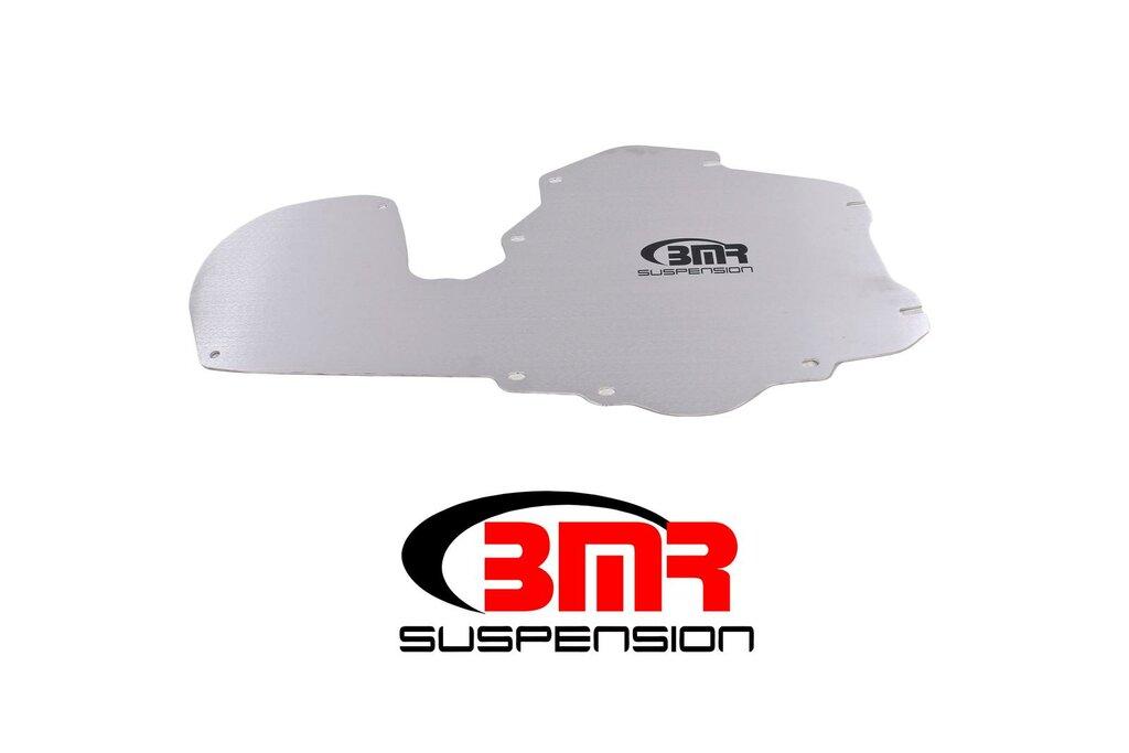 BMR FP004L Bare W/ BMR Logo A/C Delete Panel, Aluminum A-Body 1968 - 1972 Buick, Chevy, Oldsmobile, Pontiac