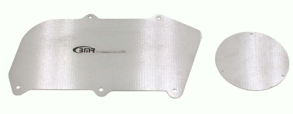 BMR FP005L Bare W/ BMR Logo Heater Delete Panel, Aluminum, Non-A/C Vehicles Only A-Body 1964 - 1972 Buick, Chevy, Oldsmobile, Pontiac