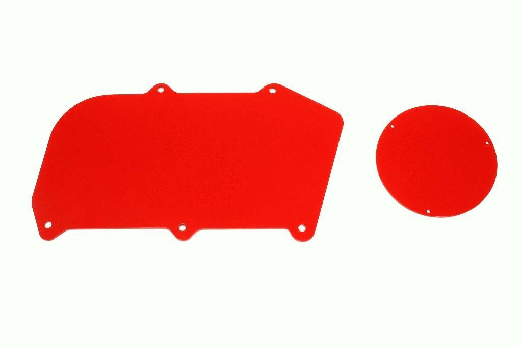 BMR FP005R Red Heater Delete Panel, Aluminum, Non-A/C Vehicles Only A-Body 1964 - 1972 Buick, Chevy, Oldsmobile, Pontiac