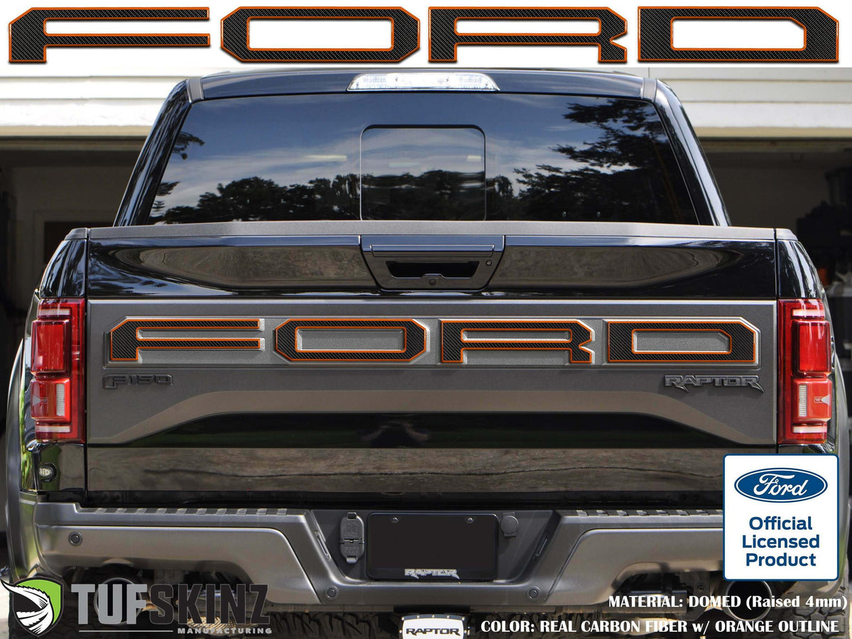 TUFSKINZ FORD Raptor Tailgate Lettering Overlays (2015-2018 F-150) - FRD006-DCF-033-G