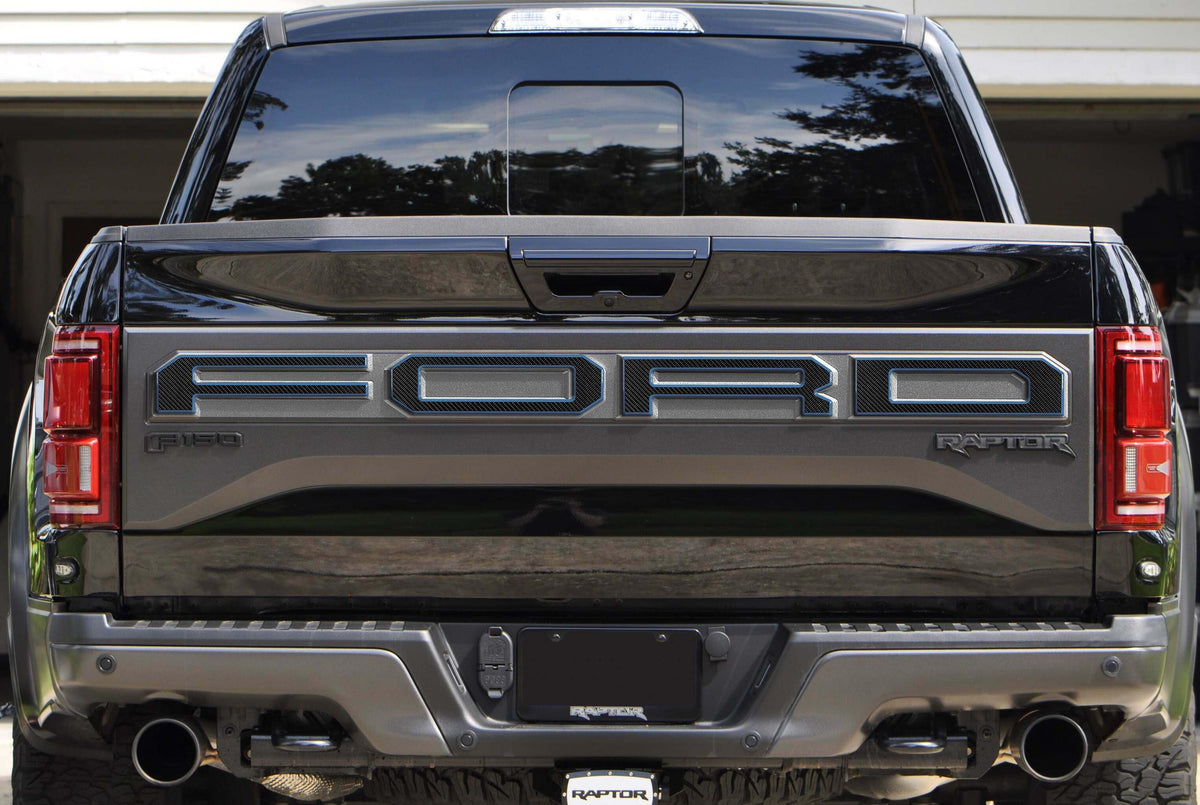TUFSKINZ FORD Raptor Tailgate Lettering Overlays (2015-2018 F-150) - FRD006-DCF-418-G