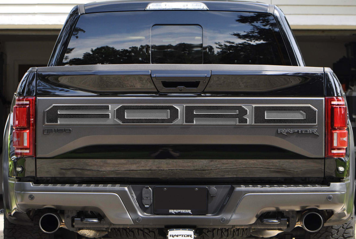 TUFSKINZ FORD Raptor Tailgate Lettering Overlays (2015-2018 F-150) - FRD006-DCF-G