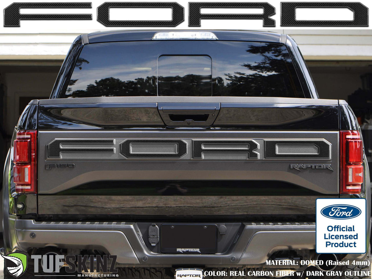 TUFSKINZ FORD Raptor Tailgate Overlays (2019-2020 F-150) - FRD025-DCF-247-G