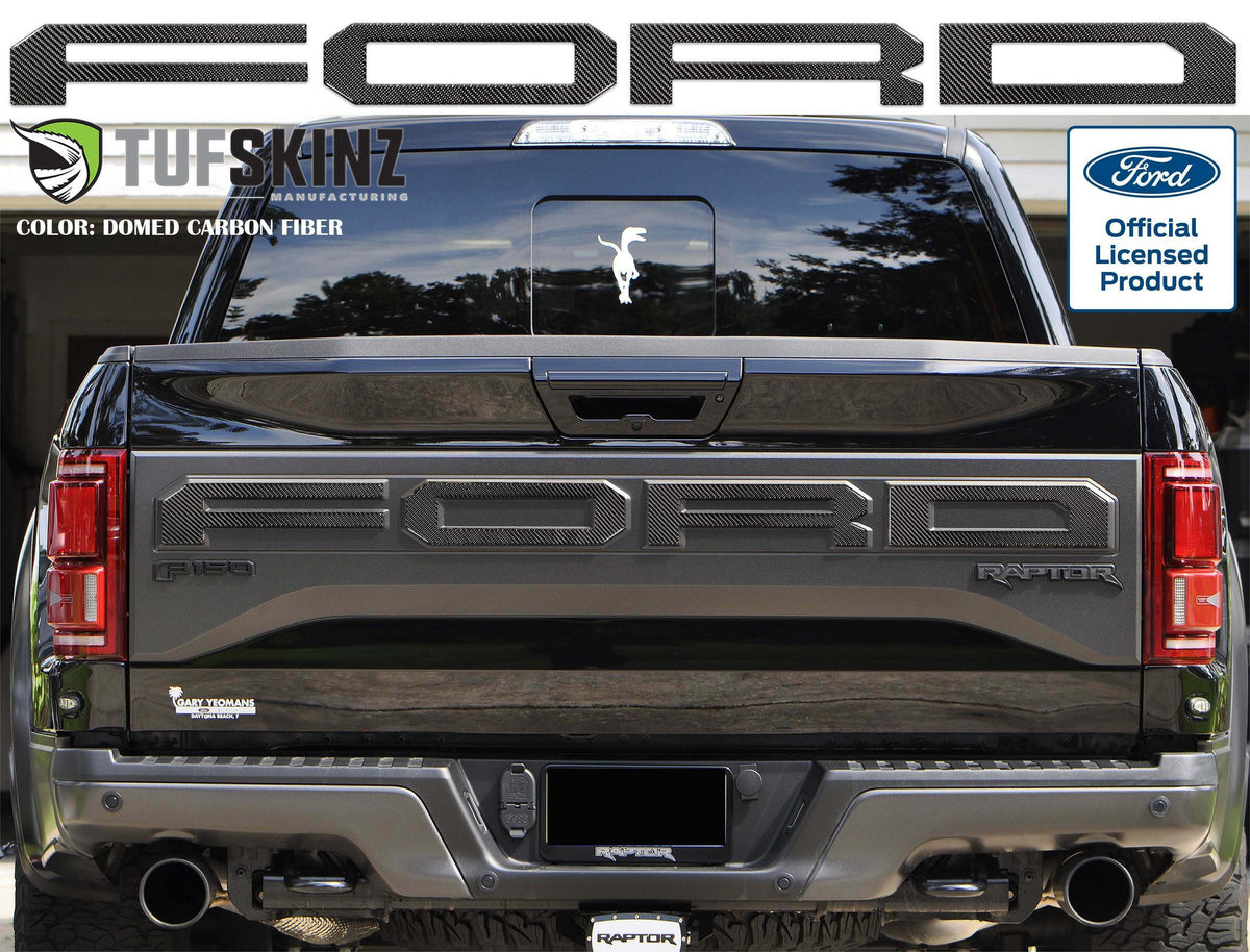 TUFSKINZ FORD Raptor Tailgate Overlays (2019-2020 F-150) - FRD025-DCF-G