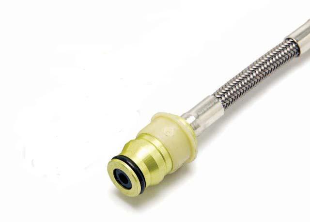 McLeod Racing Hydraulic Line: Stainless Steel: 30" Long:Male GM QD To Male Wire-Clip Fitting - 139222