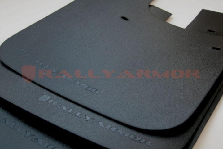 Rally Armor Black Mud Flap/Black Logo (1993-2001 Impreza RS, Impreza LX, Impreza) - MF2-BAS-BLK