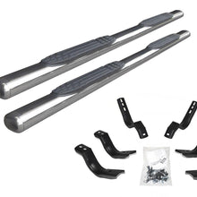 Go Rhino 4" 1000 Series Side Steps with Mounting Brackets Kit - Textured Black Finish (2004-2014 F-150) - 104412687PS