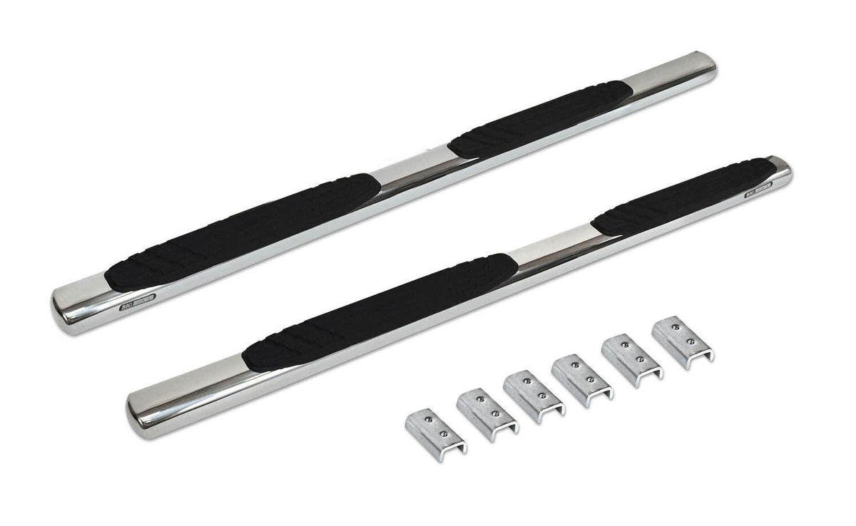 Go Rhino 4" OE Xtreme Side Steps - 75" Long - Polished Stainless Steel - Bars Only (2008-2014 Journey, Enclave, Explorer) - 640075PS