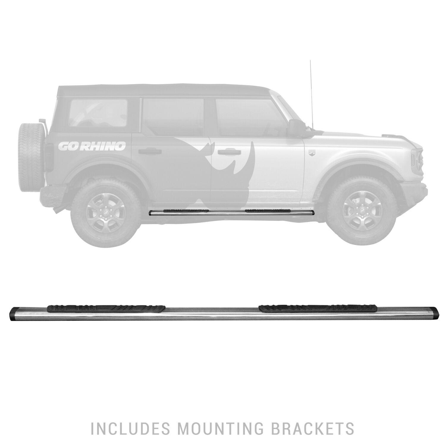 Go Rhino 5" OE Xtreme Low Profile SideSteps (5" Low profile - 71" Long - Stainless side bars) - 650071PS