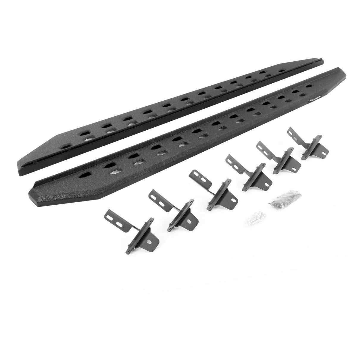 Go Rhino RB20 Slim Line Running Boards with Mounting Brackets Kit - Bedliner Coating (2021-2025 Bronco) - 69412973ST