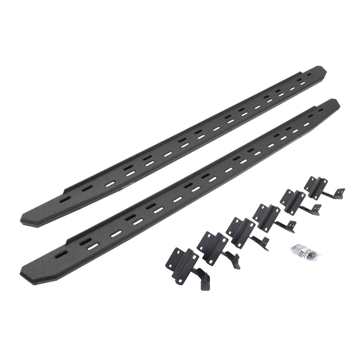 Go Rhino Rb30 Slim Line Running Boards With Mounting Bracket Kit (2015-2023 F-150, F-150 Raptor, F-250 Super Duty, F-350 Super Duty) - 69615587ST