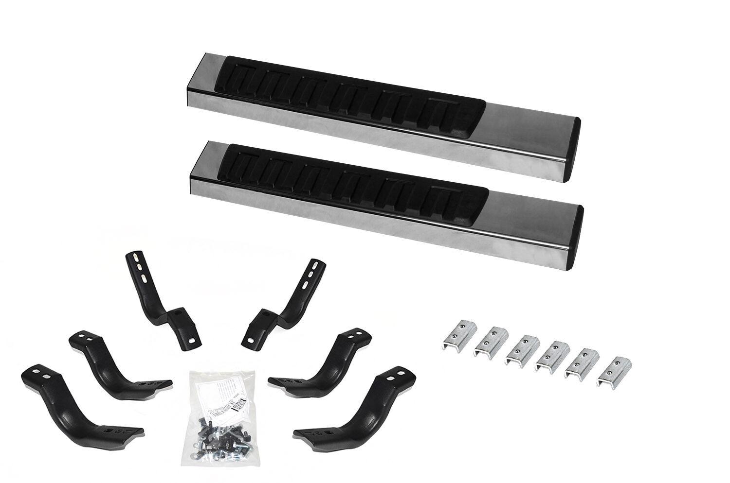 Go Rhino 6" OE Xtreme II Side Steps W/Mounting Brackets Kit - Polished Stainless Finish (2009-2022 1500, 2500, 3500, Ram 1500, Ram 2500, Ram 3500) - 6862409952PS