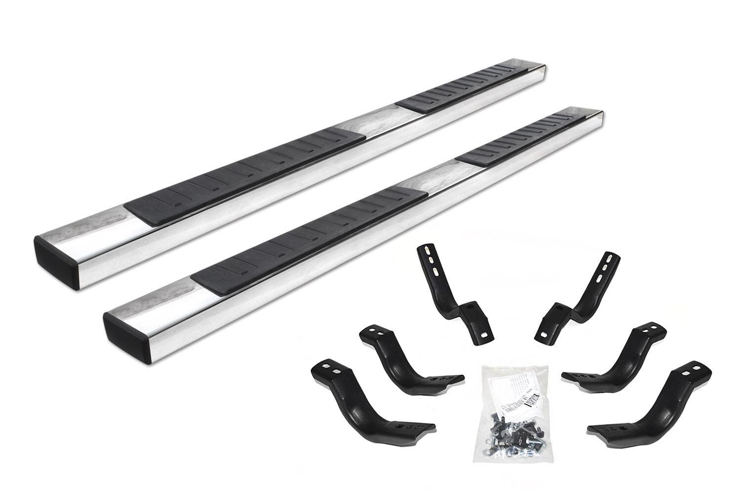 Go Rhino 6" OE Xtreme II Side Steps with Mounting Brackets, Polished Stainless (Diesel) (2015-2019 Silverado 2500 HD, Silverado 3500 HD, Sierra 2500 HD, Sierra 3500 HD) - 6862404387PS