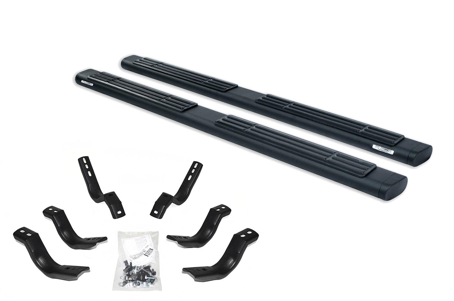 Go Rhino 6" OE Xtreme Side Steps with Mounting Brackets Kit - Textured Black Finish (2015-2022 1500, 1500 Classic) - 686439987T