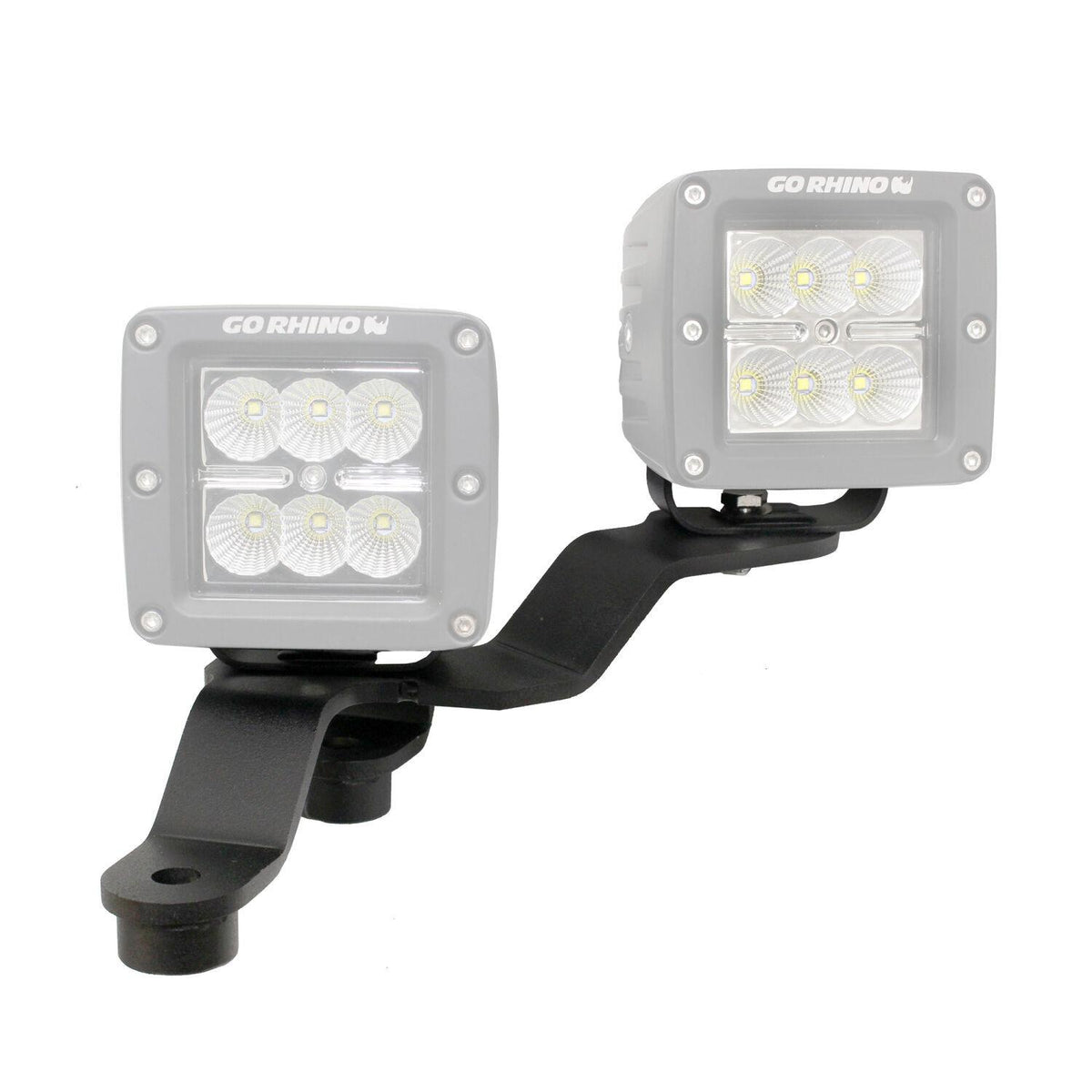 Go Rhino Light Mounts   (Wrangler JL, JLU, Gladiator JT - Two 3" Cubes Offset) - 730231T