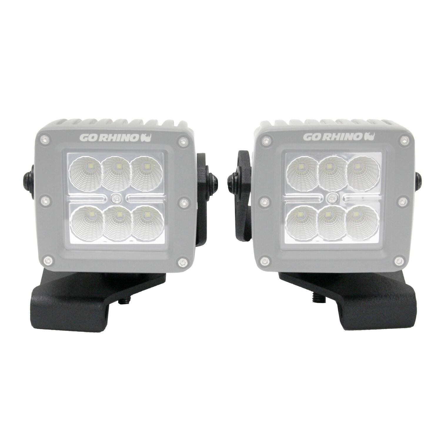 Go Rhino Light Mounts   (Wrangler JL, JLU, Gladiator JT - 3" Cube) - 732230T