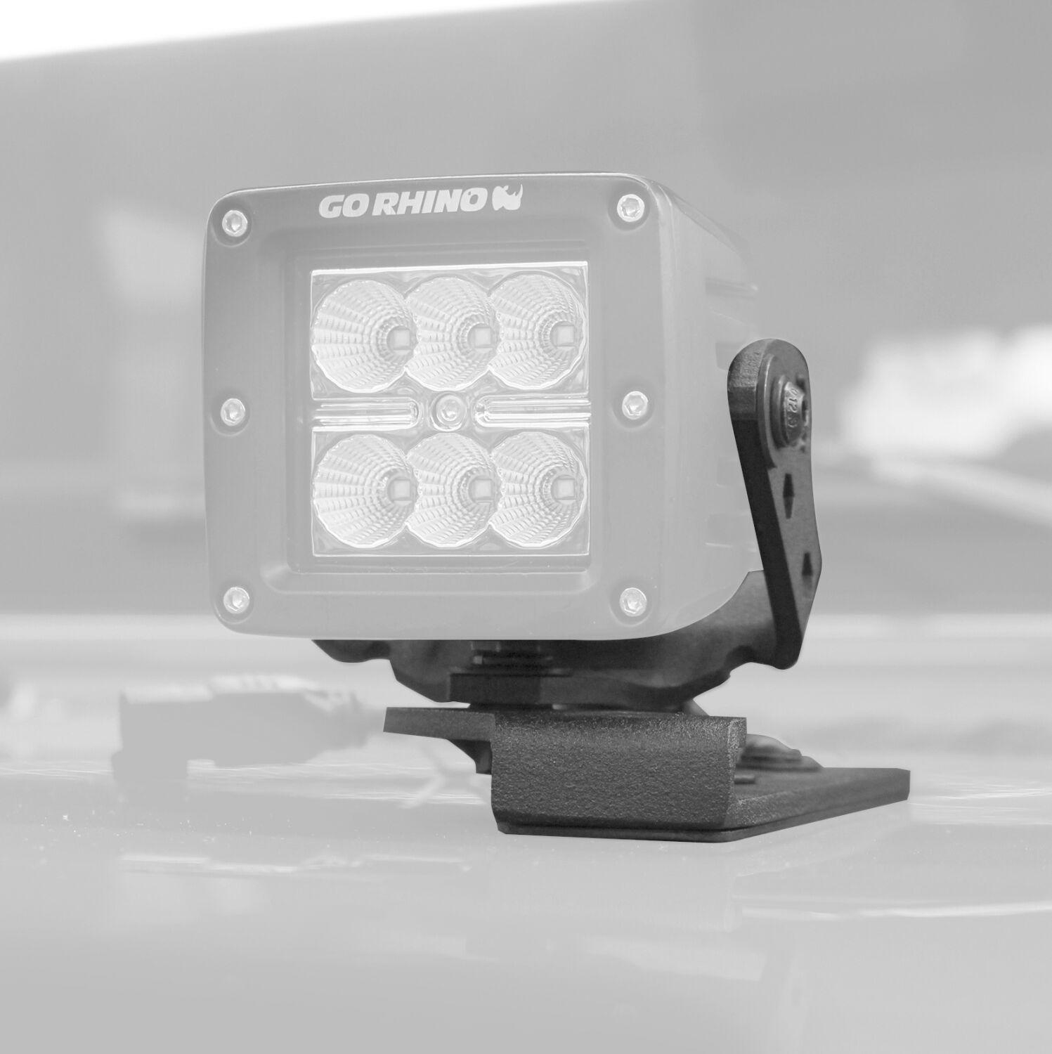 Go Rhino Light Mounts   (Wrangler JL, JLU, Gladiator JT - 3" Cube) - 732230T