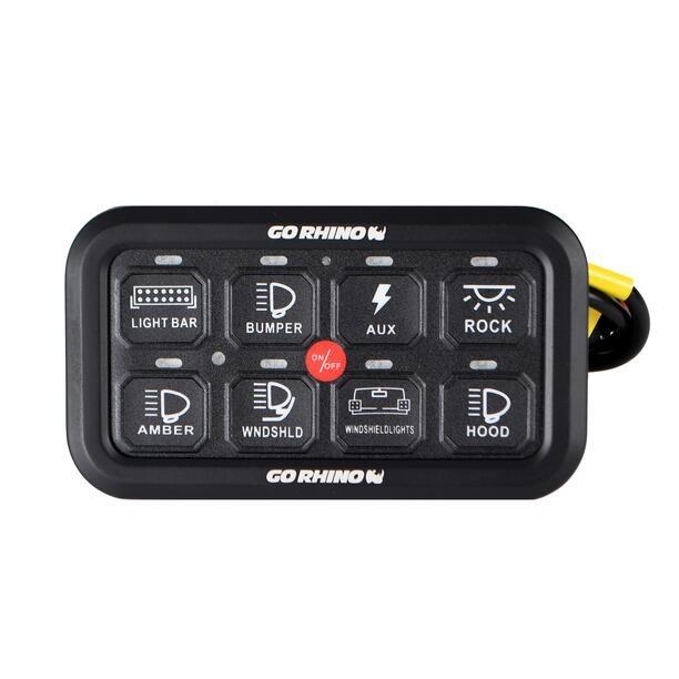Go Rhino Rgb/Bluetooth 8-Channel Light Switch Controller With Rf Control - 758CHSCRRF