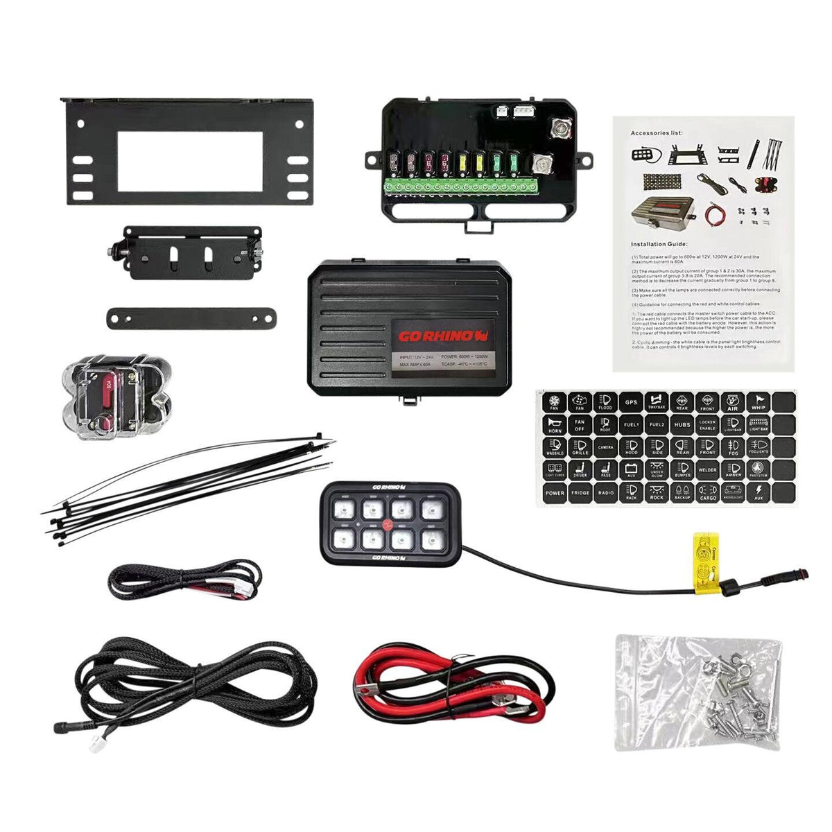 Go Rhino Rgb/Bluetooth 8-Channel Light Switch Controller Without Rf Control - 758CHSCRBT