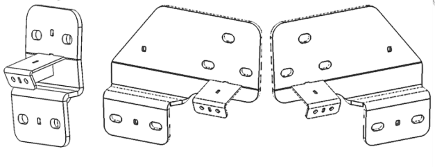 Go Rhino Dominator Xtreme D1 D2 D6 Dss Dt Side Steps - Mounting Brackets Only (2009-2024 1500, 2500, 3500, 1500 Classic, Ram 1500, Ram 2500, Ram 3500) - D64205TK