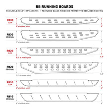 Go Rhino Rb10 Running Boards - 73" Long - Boards Only (2018-2024 Wrangler, Bronco) - 630073T