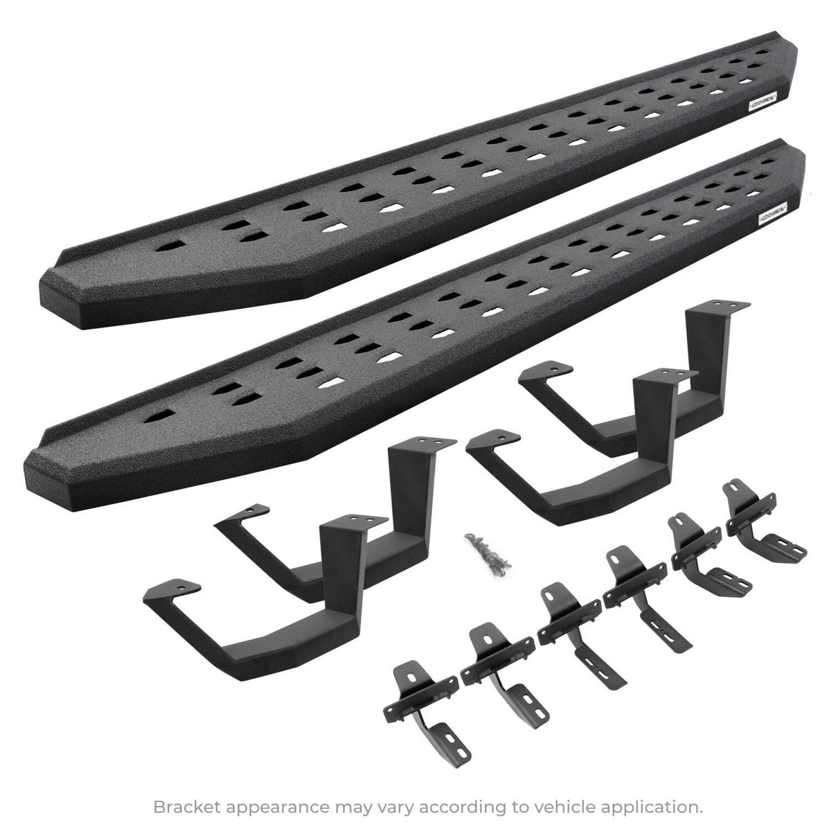 Go Rhino Rb20 Running Boards With Mounting Brackets, 2 Pairs Drop Steps Kit (2019-2024 Chevrolet, GMC Fitment) - 6940488020PC