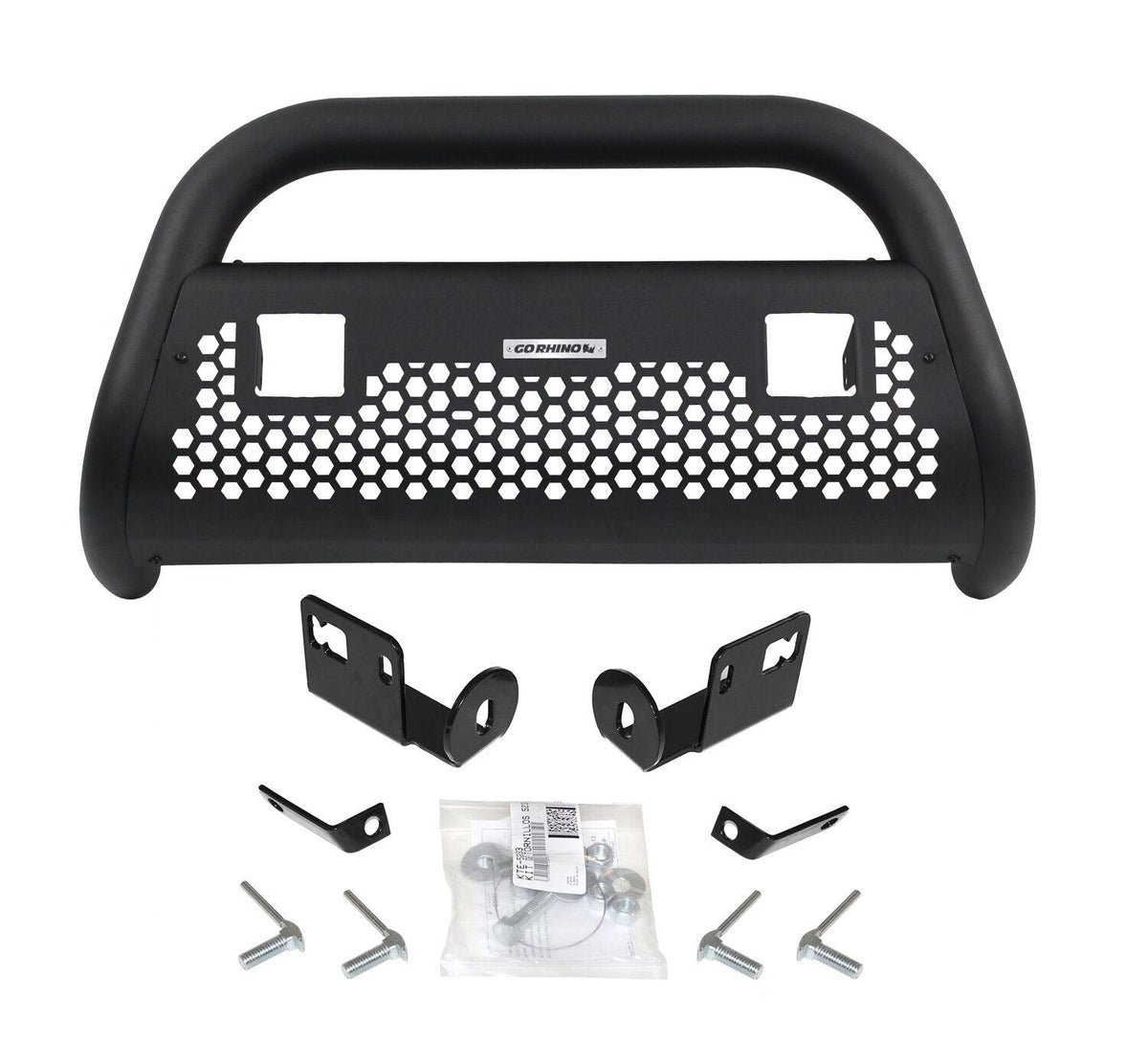 Go Rhino RC2 Bull Bar with Mounting Brackets and Two 3" Light Holes Kit -Textured Black (2019-2022 Silverado 1500 LTD, Silverado 1500) - 55292T