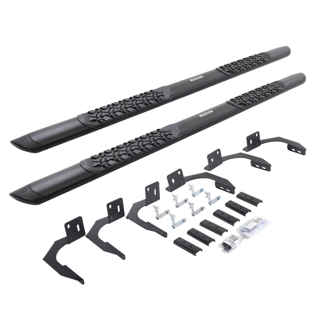 Go Rhino V-Series V3 Aluminum Side Steps and Mounting Brackets Kit -Textured Black (2009-2014 1500, Ram 1500) - V3409980T