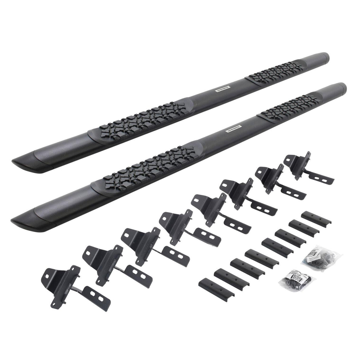 Go Rhino V-Series V3 Aluminum Side Steps and Mounting Brackets Kit -Textured Black (2020-2022 Gladiator) - V3451687T
