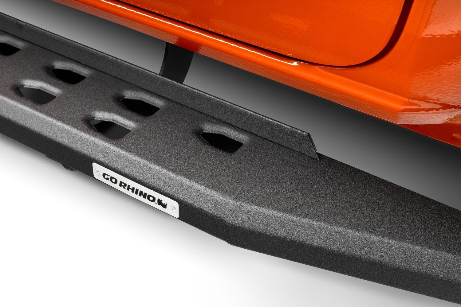 Go Rhino RB20 Slim Line Running Boards with Mounting Brackets Kit - Textured Black (2014-2022 4Runner) - 69442568SPC