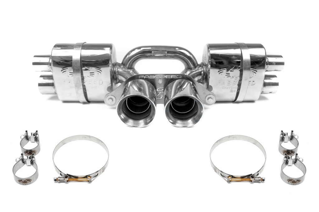 Fabspeed 2014-2016 Porsche 991 GT3 / GT3 RS Center Mini Maxflo Performance Exhaust System with Black Cera... - FS.POR.991GT3.CMAXB