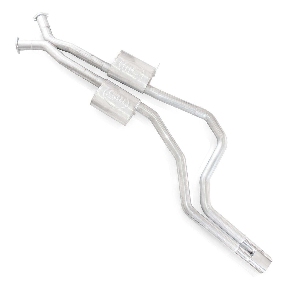 Stainless Works Catback Dual Turbo Mufflers Dual Slash-Cut Tips Factory Connect (2004-2004 GTO) - GTOTOLTMDT