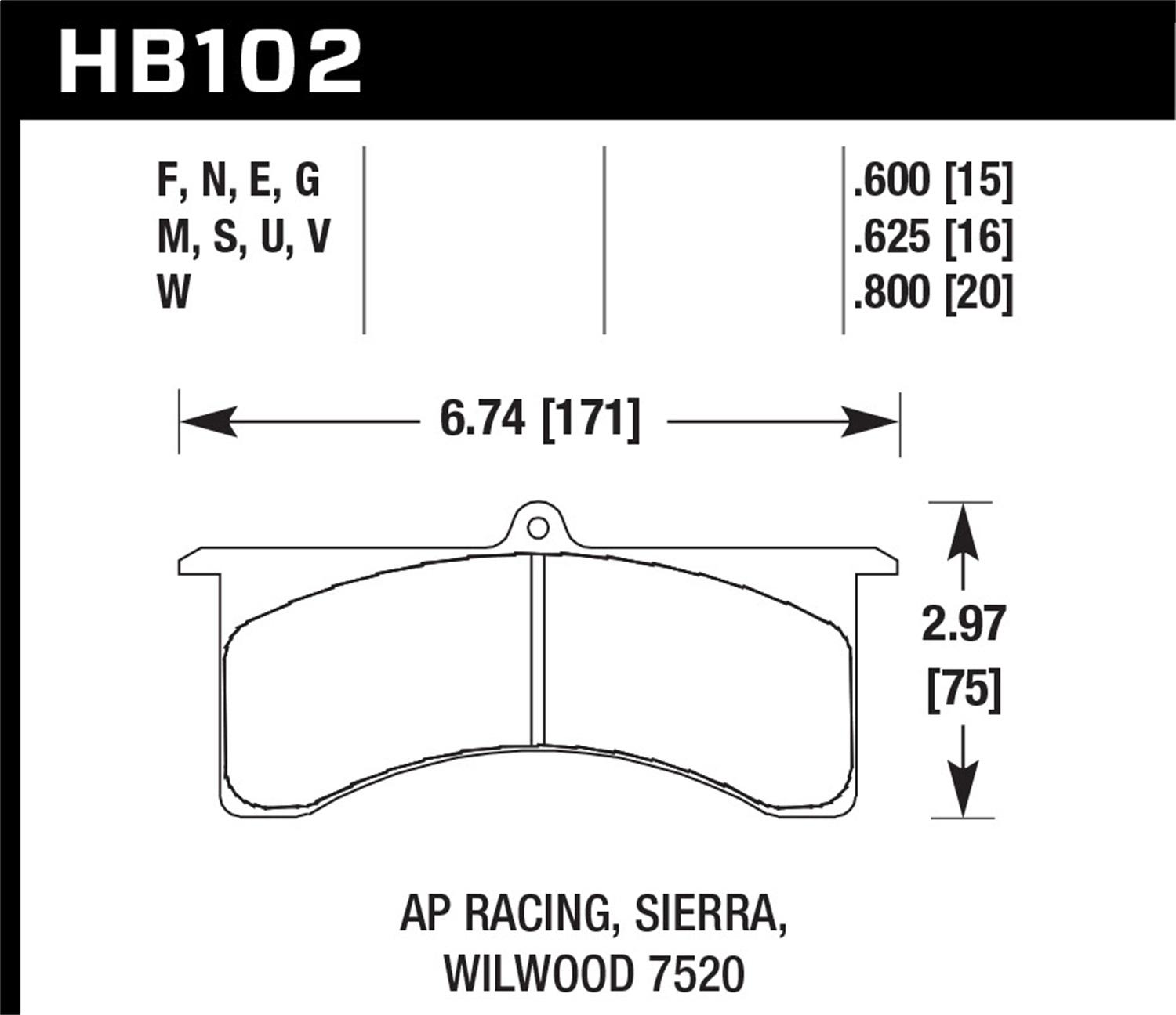 Hawk Er-1 Disc Brake Pad - HB102D.800