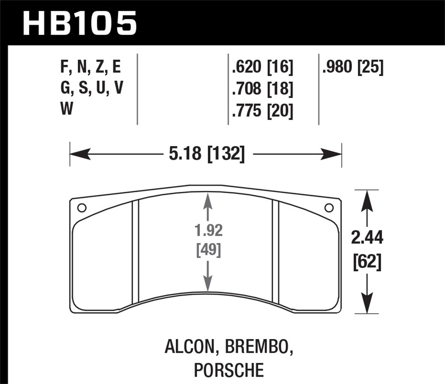 Hawk DTC-50 Disc Brake Pad - HB105V.708