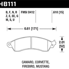 Hawk 94-04 Cobra / 03-04 Mach-1 HP PLUS Brake Pads (Front)