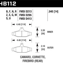 Hawk Street Brake Pads (1985-1996 Corvette,1988-1997 Camaro,1988-1997 Firebird) - HB112N.540