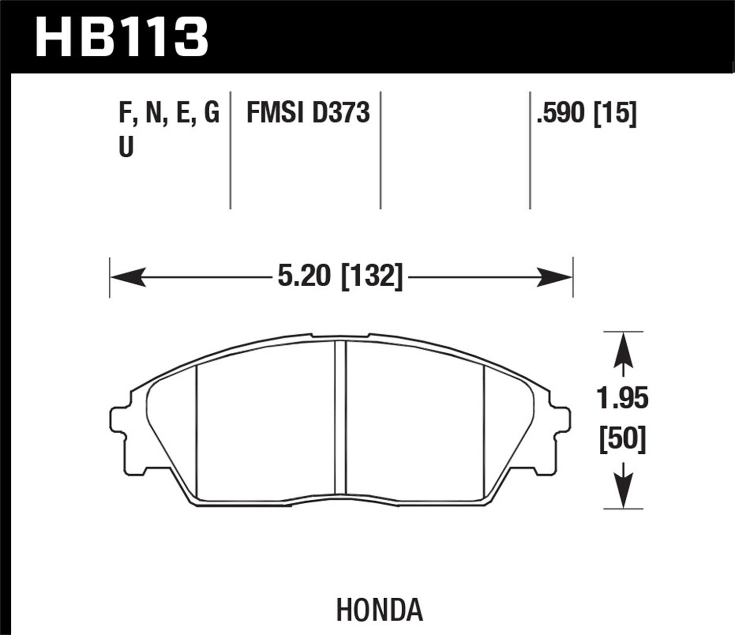 Hawk Er-1 Disc Brake Pad - HB113D.590