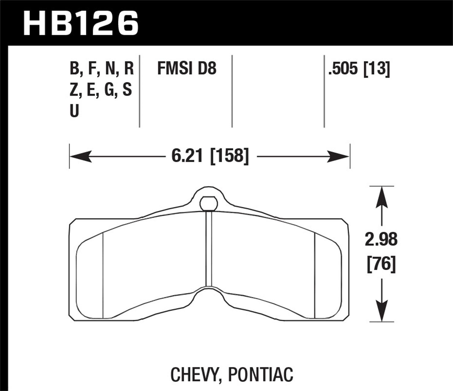 Hawk Er-1 Disc Brake Pad - HB126D.505