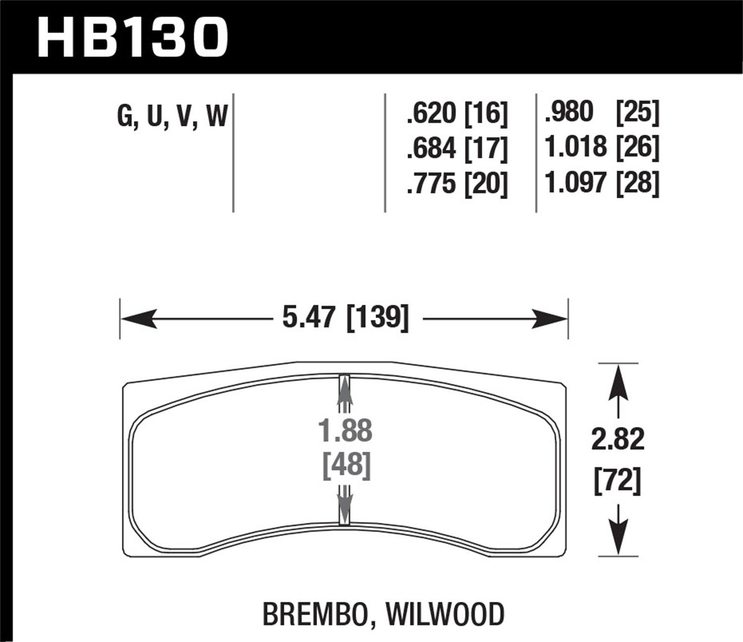Hawk Er-1 Disc Brake Pad - HB130D.775