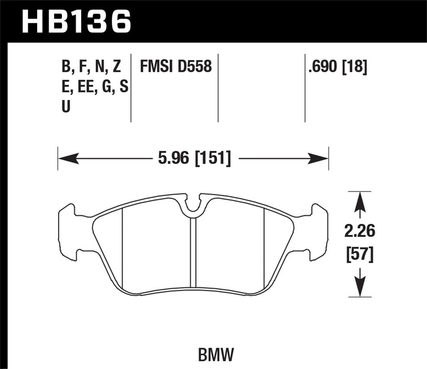 Hawk Street Brake Pads - HB136B.690