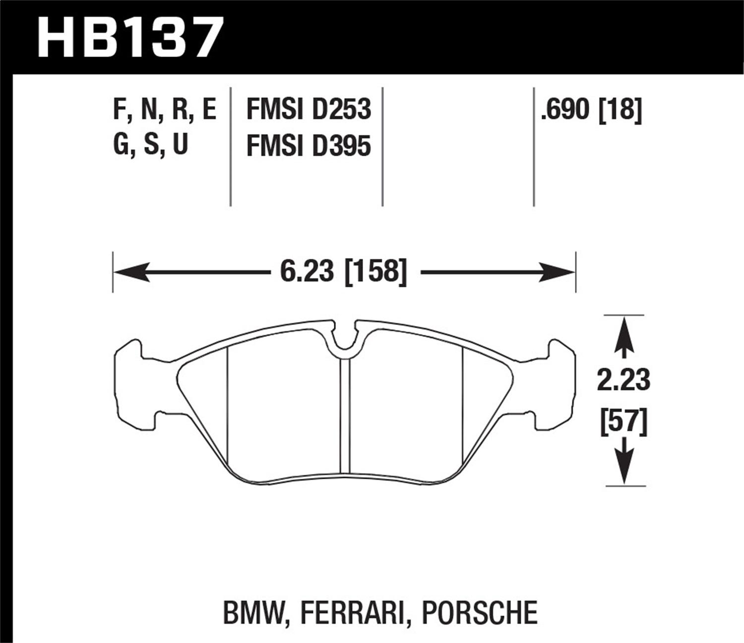 Hawk Street Brake Pads - HB137F.690