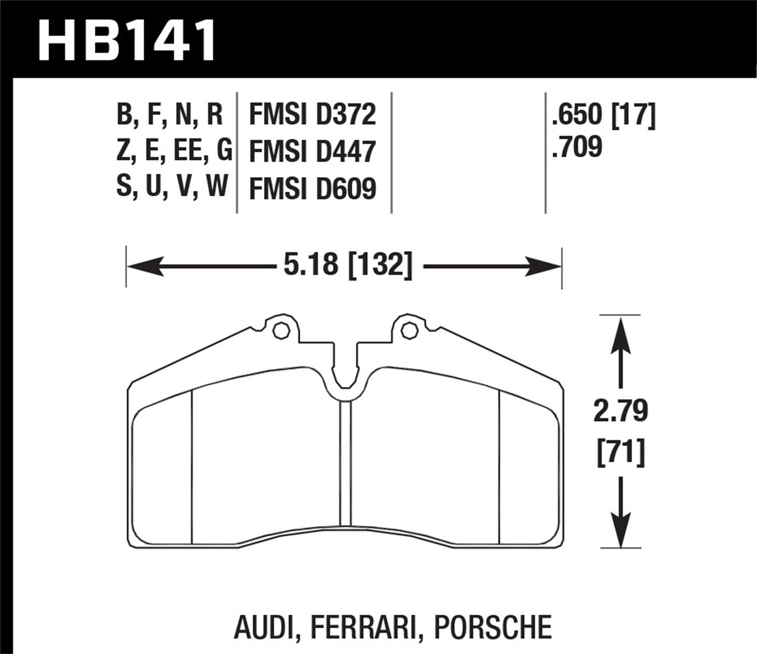Hawk Er-1 Disc Brake Pad - HB141D.650