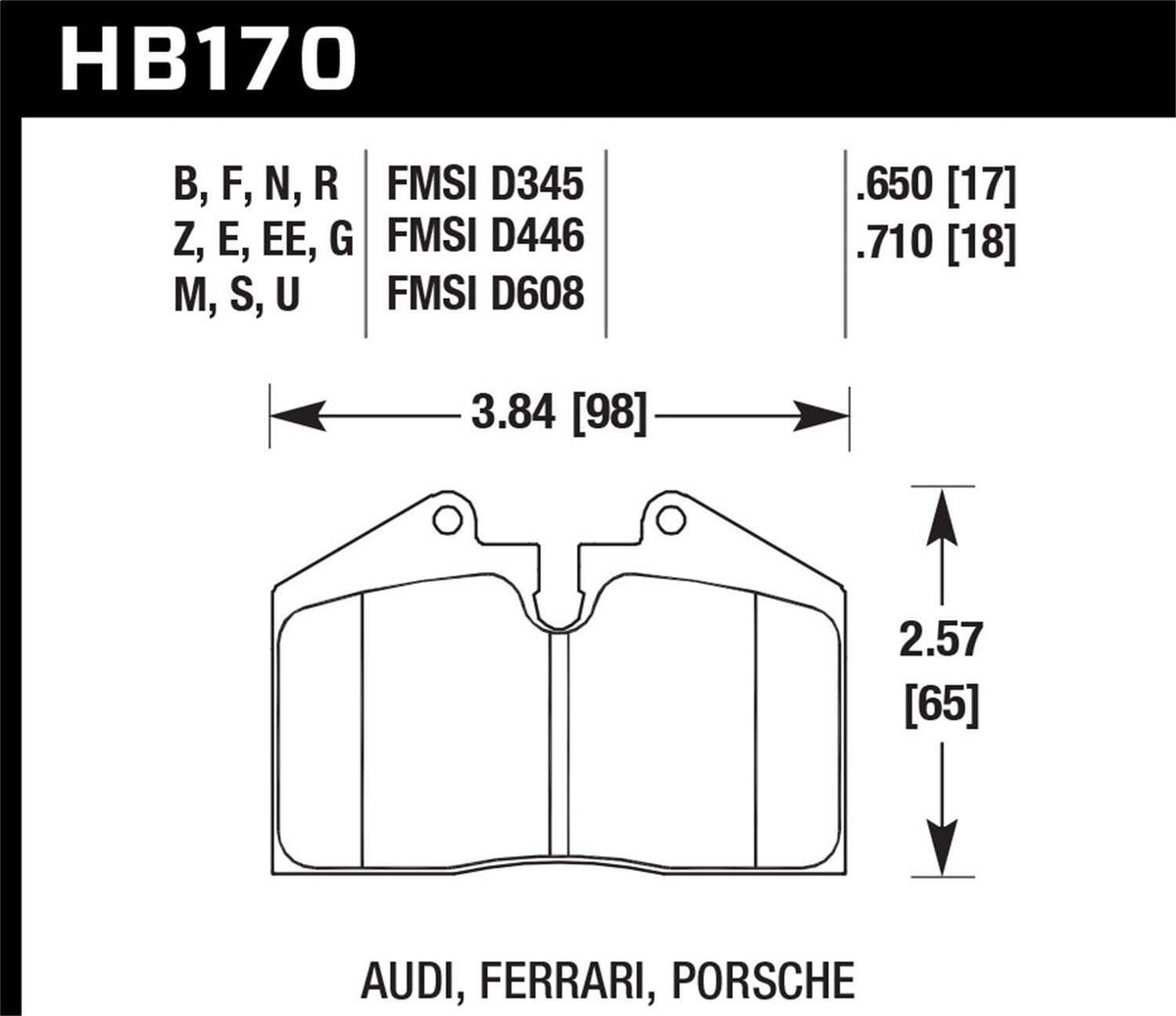 Hawk Er-1 Disc Brake Pad - HB170D.650